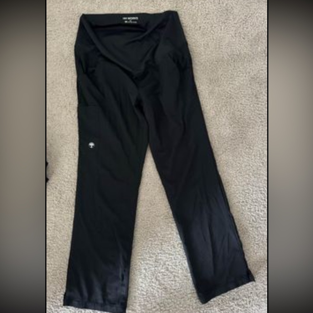 black maternity scrub pants